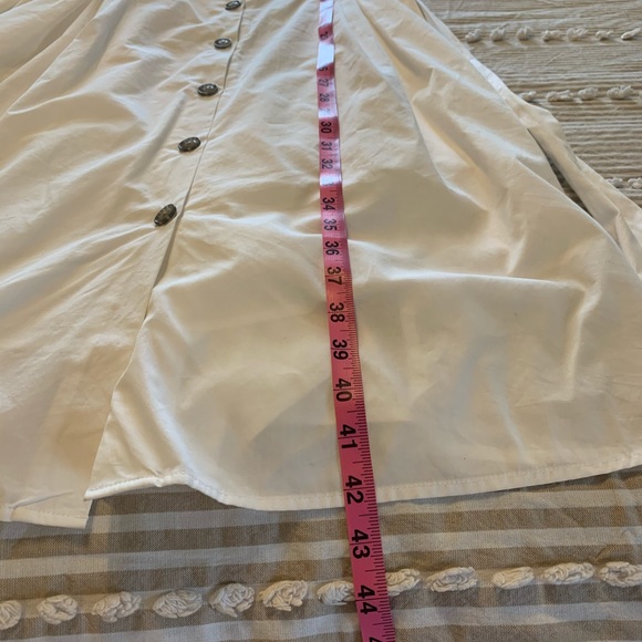 A New Day White Button Down Dress with Belt Size 8 - Picture 8 of 9